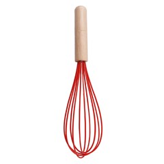 Bate claras silic cabo madeira 26cm          cx:048