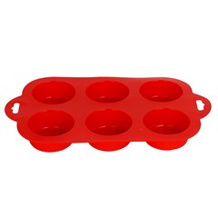 Forma em silic para cupcake 6 furos        cx:048