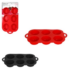 Forma em silic para cupcake 6 furos        cx:048