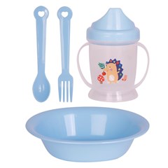 Kit refeicao infantil plast 4pcs             cx:048