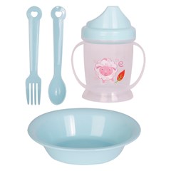 Kit refeicao infantil plast 4pcs             cx:048