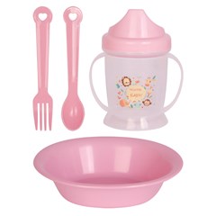 Kit refeicao infantil plast 4pcs             cx:048