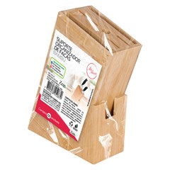 Organizador de facas bambu 6x14,5x22cm          cx:024