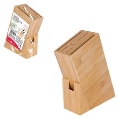 Organizador de facas bambu 6x14,5x22cm          cx:024