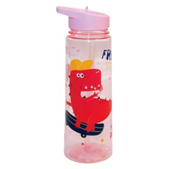 Garrafa plast c/canudo 740ml               cx:036
