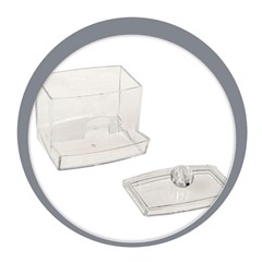 Porta contonete acrilico com tampa 8,5x7cm   cx:060