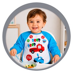 Avental de alimentacao manga longa infantil  cx:120