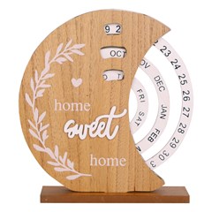 Calendario permanente madeira 4x18x20cm            cx:048