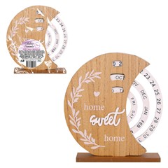 Calendario permanente madeira 4x18x20cm            cx:048