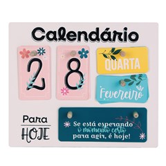 Calendario  permanente plaquinhas mad  24x19,5cm  cx:048