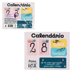 Calendario  permanente plaquinhas mad  24x19,5cm  cx:048