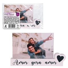 Porta retrato com letreiro 2,5x20x12cm            cx:072