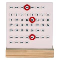 Calendario permanente decorativo  4x14x16cm     cx:060