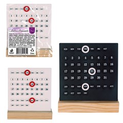 Calendario permanente decorativo  4x14x16cm     cx:060