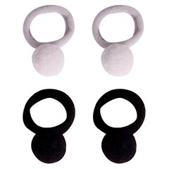 Elastico de cabelo bola bco/pto 48pcs        cx:072
