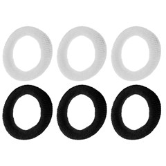 Acessorios  p/cabelo elastico bco/pto 72pcs  cx:048