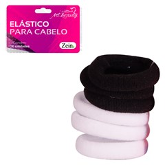 Acessorios  p/cabelo elastico bco/pto 72pcs  cx:048