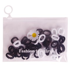 Elastico de cabelo fino trancado 50 pecas na bolsa