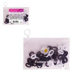 Elastico de cabelo fino trancado 50 pecas na bolsa