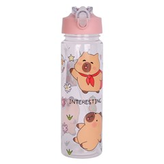 Garrafa plast c/canudo 650ml            cx:036