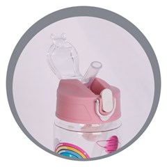 Garrafa plast c/canudo 650ml            cx:036