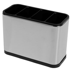 Porta talheres inox 8,5x13x18cm                     cx:018