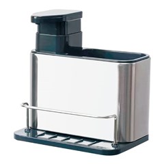 Porta detergente escorredor inox  13x18x18,5cm         cx:00012