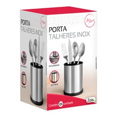 Porta talheres inox 17x12cm                  cx:012
