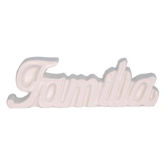 Letreiro ceramica familia 3,5x20,5x6,5cm        cx:048