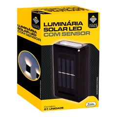 Luminaria solar led c/sensor 3x10x6cm        cx:072