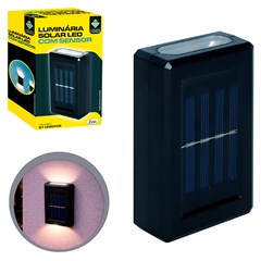 Luminaria solar led c/sensor 3x10x6cm        cx:072