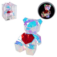 Urso com coracao led p/presente              cx:012