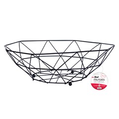 Fruteira de mesa aramado black 28x18,5cm         cx:00024