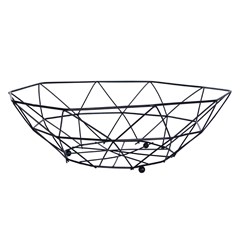 Fruteira de mesa aramado black 28x18,5cm         cx:00024