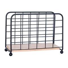 Porta guardanapo aramado c/madeira 7x15,5x11,5cm    cx:024