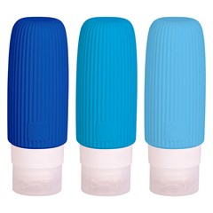Frasco viagem 3pcs silicone color            cx:048