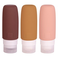 Frasco viagem 3pcs silicone color            cx:048