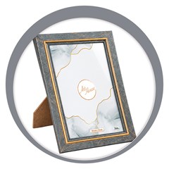 Porta retrato 10x15 marmorizado gold