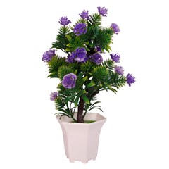 Flor artificial c/vaso plastico 29cm         cx:024
