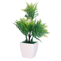 Flor artificial c/vaso plastico 16cm      cx:072