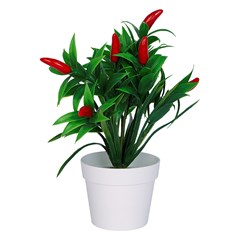 Flor artificial c/vaso plastico 26x25cm      cx:024