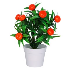 Flor artificial c/vaso plastico 26x25cm      cx:024