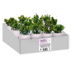 Vaso plast c/suculenta 10x5,5cm         cx:072