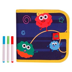 Caderno de pintura 21x21cm c/3 canetas       cx:072