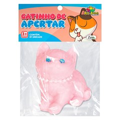 Gatinho de apertar c/bolinhas 7cm            cx:00144