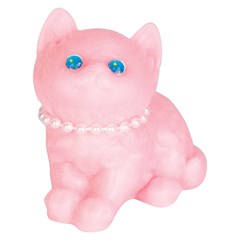 Gatinho de apertar c/bolinhas 7cm            cx:00144