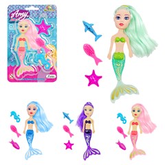 Boneca amy sereia c/3 acessorios 16cm        cx:00144