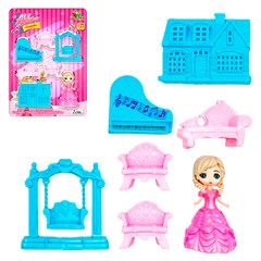 Boneca abbie princesa c/6 acessorios         cx:00036