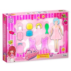 Boneca abbie troca de roupa c/6 acessorios   cx:00024