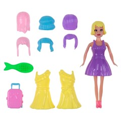 Boneca abbie troca de roupa c/6 acessorios   cx:00024